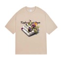 Summer Printed DTG T-Shirt Breathable 240g Cotton Drop Shoulder 100% Woven Fabric