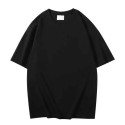 Men's T-shirt Print Embroidery Pure Black Pure White Large Size Loose Casual T-shirt