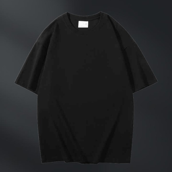 Men's T-shirt Print Embroidery Pure Black Pure White Large Size Loose Casual T-shirt