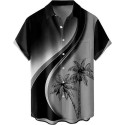 Floral Print Tropical Cruise Beach Button Down Aloha Shirt