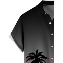 Floral Print Tropical Cruise Beach Button Down Aloha Shirt