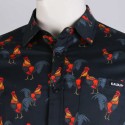 High Quality Men's Cotton Shirt Short-sleeve Printing Shirt