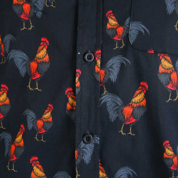 High Quality Men's Cotton Shirt Short-sleeve Printing Shirt