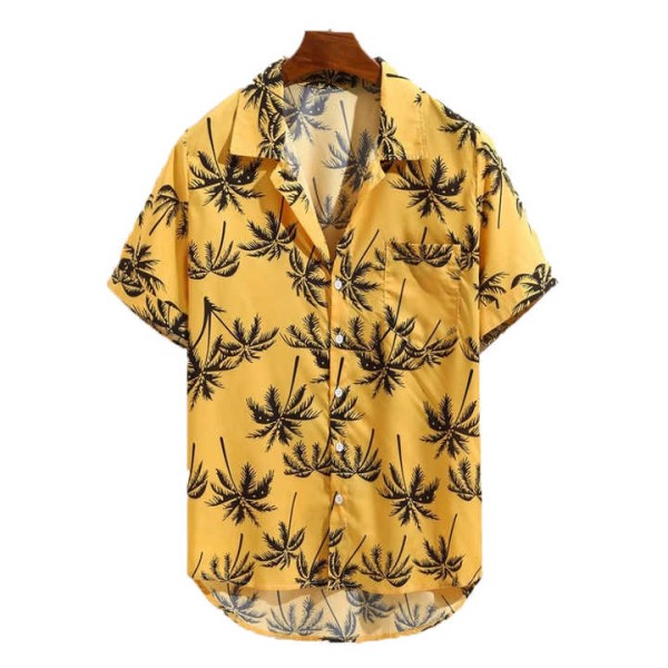 Designer Hawaiian Beach Mens Clothing Casual Fashion Short Sleeve Shirt