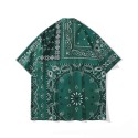 Casual Retro Cashew Flower Print Short Sleeve Hawaiian Shirt