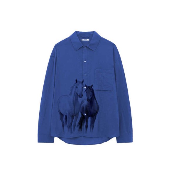 Men's Long Sleeve Casual Shirt New Design Breathable Adult Clothing