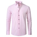 Fashion Men's Formal Shirt Long Sleeve Classic Men Formal Dress Shirt