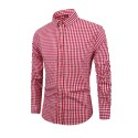 Men's Plaid Flannel Shirt-High Quality 100% Cotton Long Sleeve Casual Clothes