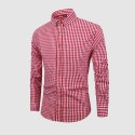 Men's Plaid Flannel Shirt-High Quality 100% Cotton Long Sleeve Casual Clothes