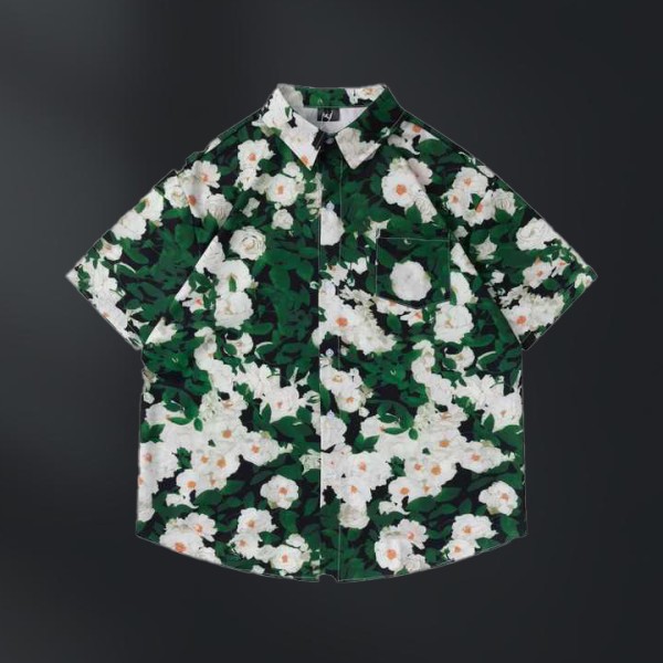 Men's Casual Fashion Multi-Color Hawaiian Print Short-Sleeved