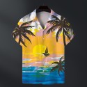 High Quality Short Sleeve Price for Hawaiian men's shirts Thailand Summer Clothes