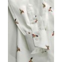 Men's 100% Cotton Flannel Dress Shirt Long Sleeved Embroidered