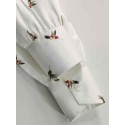 Men's 100% Cotton Flannel Dress Shirt Long Sleeved Embroidered