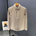 Autumn New Korean Style Shirt Paired with Men's Jacquard Jacket Top