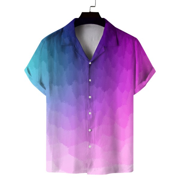 Latest Design Short Sleeve Top Shirts High End Summer Casual Beach Button Shirt