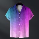 Latest Design Short Sleeve Top Shirts High End Summer Casual Beach Button Shirt