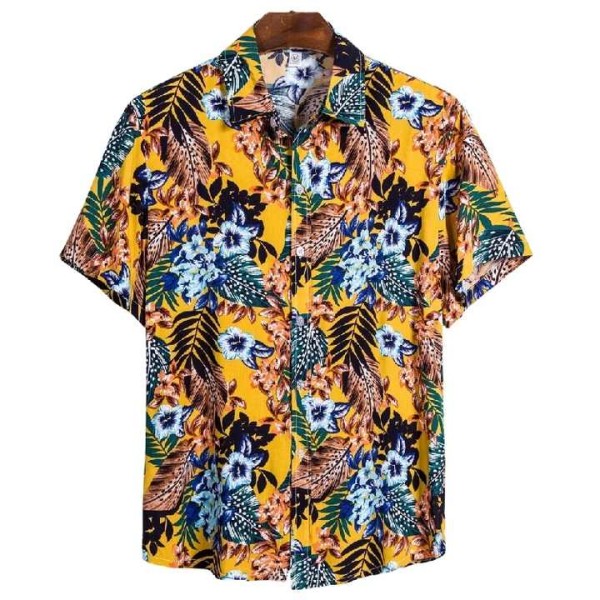 Men's Short Sleeve Button up Shirt Summer Fashion