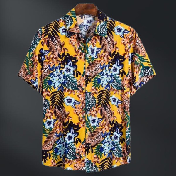 Men's Short Sleeve Button up Shirt Summer Fashion