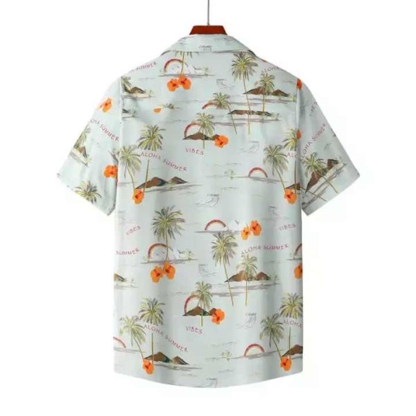 Men's Hawaiian Beach Floral Printed Shirt