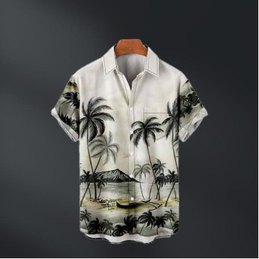 Men's Casual Hawaiia...