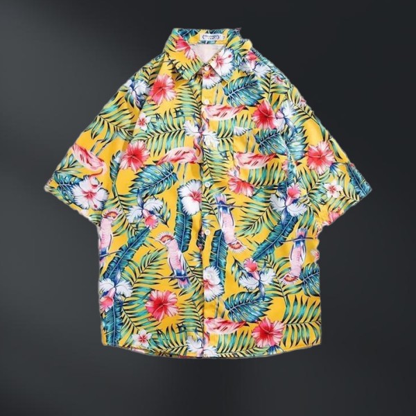 Beach Print Loose Short Sleeved