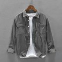 Men's Shirts Solid Yarn Dyed Shirts Customized Printing 100% Cotton Breathable Lightweight