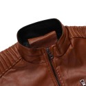 Spring Autumn Thin Men's Stand Collar Striped Embroidery Zipper