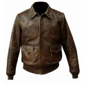 Brown Genuine Leather Men Fashion All Sizes with and Label High Quality Jacket