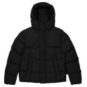 Men's Puffer Jacket with Embroidered Hood Stand Collar Hip Hop Style