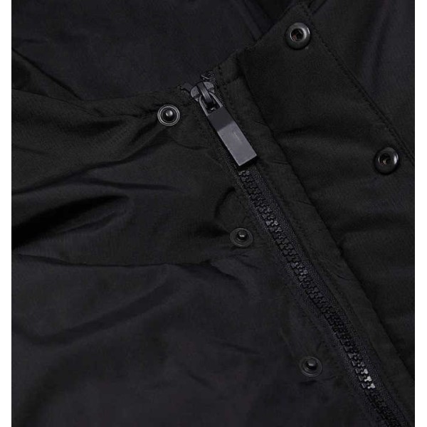 Men's Puffer Jacket with Embroidered Hood Stand Collar Hip Hop Style