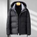 Men's Luxury Short White Duck Coat Hooded Jacket