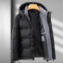 Men's Luxury Short White Duck Coat Hooded Jacket