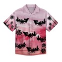 Shirt Personalized Green Leaves Short Sleeve Shirts
