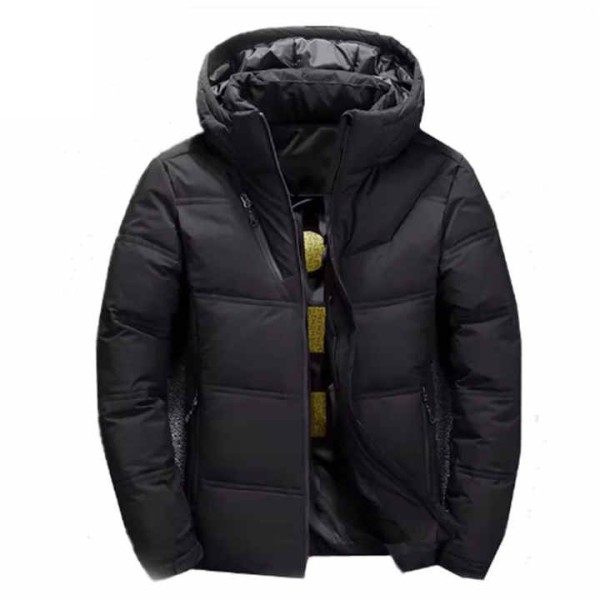 Quality Men's Down Jacket Slim Fit Thick Warm Hooded Coat
