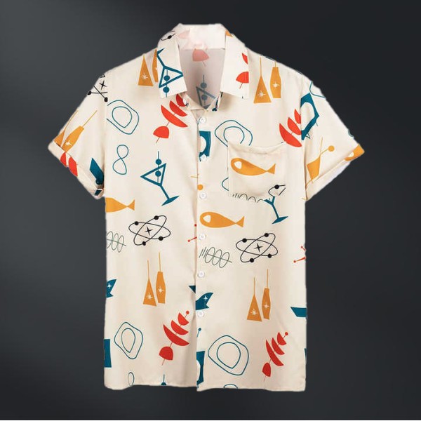 Print 100% Polyester Summer 3d Beach Flower Print Hawaiian Shirts