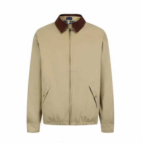 Men's Retro Corduroy Coat Jacket for Spring Embroidered Double-Sided