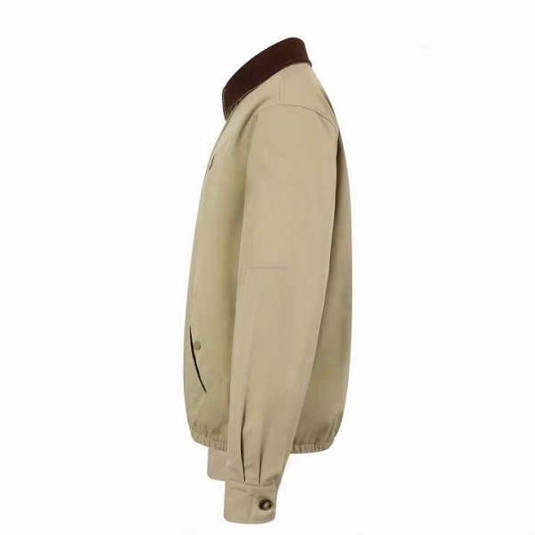 Men's Retro Corduroy Coat Jacket for Spring Embroidered Double-Sided