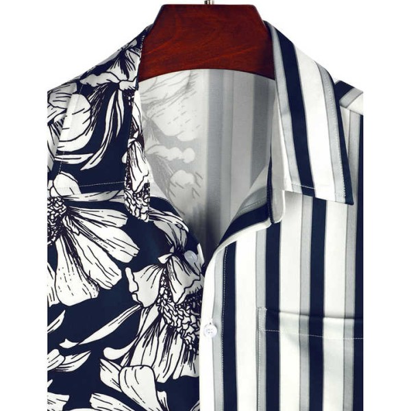 Fashion Summer Shirt For Men's Casual Printed Shirt