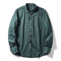 Men's Casual Oxford Business Style Dress Shirt 100% Cotton Long Sleeve