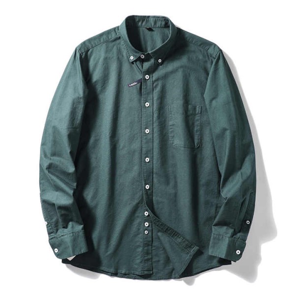 Men's Casual Oxford Business Style Dress Shirt 100% Cotton Long Sleeve
