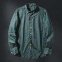 Men's Casual Oxford Business Style Dress Shirt 100% Cotton Long Sleeve