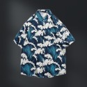 Hawaiian Beach Trendy Casual Shirt Summer Men's Loose Fashion Shirt Couple Outfit