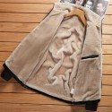 Autumn Winter Casual Plus Velvet Thick Leather Jacket Coats for Men