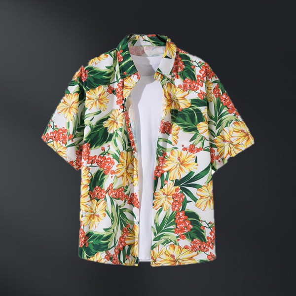 Tropical Vacation Beach Shirts With Pocket