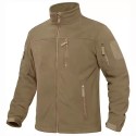 Men's Outdoor Zip-up Polar Fleece Jacket with Stand Collar Winter Clothing
