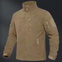 Men's Outdoor Zip-up Polar Fleece Jacket with Stand Collar Winter Clothing