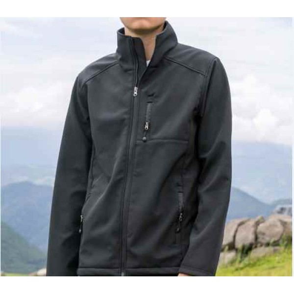 Mens Windproof Waterproof Breathable Plain Softshell Jacket