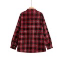 New Men's Slim-Fit Checkered Cotton Long Sleeve Shirt