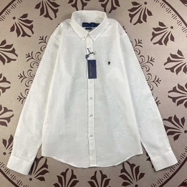 Men's Cotton and Linen British Slim T Shirt Long Sleeve