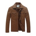 Autumn High Quality Cotton 100% Men's Jacket Printed Windbreaker Coat
